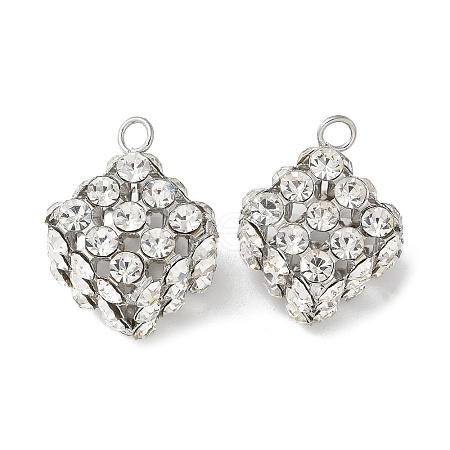 Brass Rhinestone Pendants KK-U057-01P-02-1