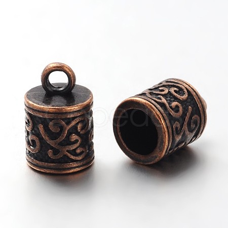 Tibetan Style Cord Ends LS-TIBEP-LF10887YKG-R-FF-1