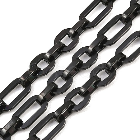 201 Stainless Steel Oval Link Chains CHS-F024-02B-EB-1