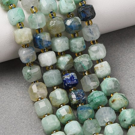 Natural Chrysocolla and Lapis Lazuli Beads Strands GG-CBAC972-A10-01-1