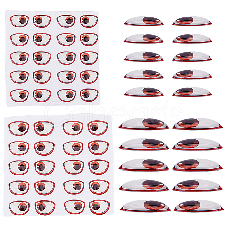 2 Bags 2 Styles Resin Self-adhesive Stickers DIY-FH0009-77-1