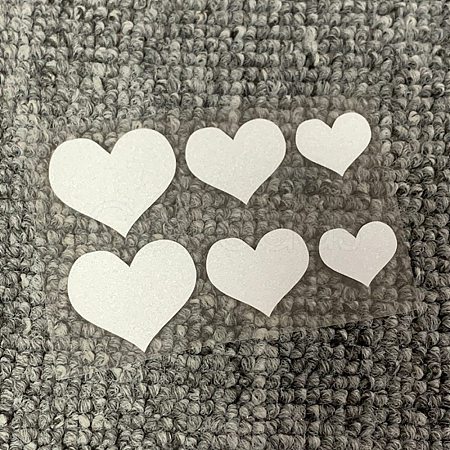 6Pcs 3 Styles Heart PET Waterproof Car Stickers DIY-WH0349-229C-1