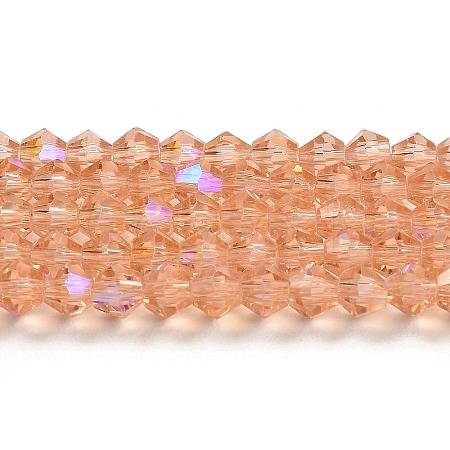 Transparent Electroplate Glass Beads Strands EGLA-A039-T2mm-L15-1
