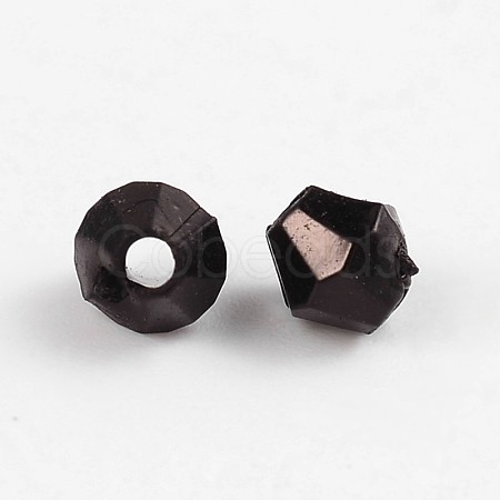 Faceted Bicone Transparent Acrylic Beads DBB4mm10-1