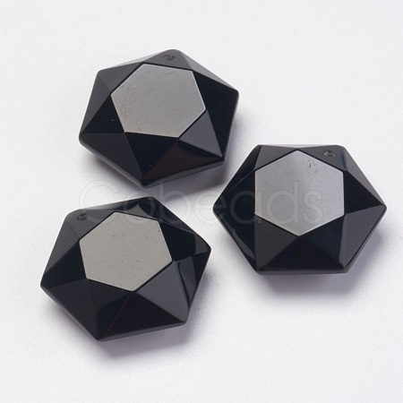 Natural Obsidian Pendants X-G-P264-06-1