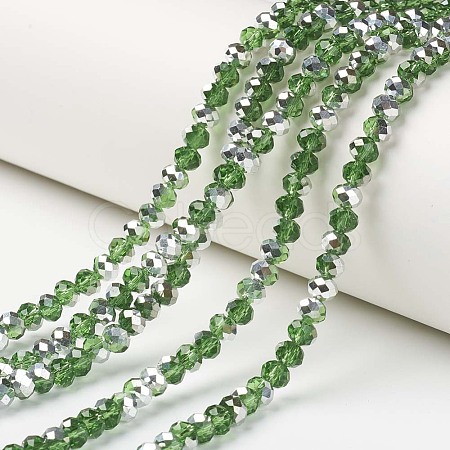 Electroplate Transparent Glass Beads Strands EGLA-A034-T3mm-M17-1