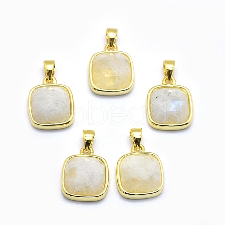 Natural Rainbow Moonstone Pendants G-O176K-08G-1