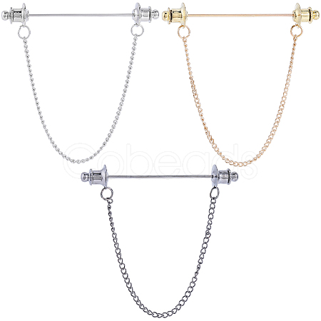Zinc Alloy Hanging Chain Brooches FIND-GF0006-87D-1