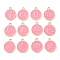 Alloy Enamel Pendants, Flat Round with Constellation, Cerise, 15x12x2mm, Hole: 1.5mm, about 12pcs/set