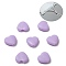 Heart PVC Plastic Cord Lock for Mouth Cover, Anti Slip Cord Buckles, Rope Adjuster, Lilac, 9.5x10x3.5mm, Hole: 2x4mm