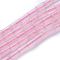 Natural Rose Quartz Beads Strands, Column, 4x2.2mm, Hole: 0.8mm, about 99pcs/strand, 15.7 inch(40cm)