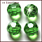 Imitation Austrian Crystal Beads, Grade AAA, K9 Glass, Faceted(32 Facets), Round, Lime Green, 4mm, Hole: 0.7~0.9mm