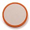 Resin Artificial Marble Jewelry Display Tray, with PU Leather, Flat Round, Antique White, 9.5x1.2cm