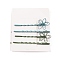 4Pcs Painted Iron Hair Bobby Pins, with Flower Alloy Findings, Mixed Color, 63x20.5x11mm, 64.2x2.5x5mm, 2 Styles, 2 Colors