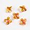 Faceted K9 Glass Charms, Imitation Austrian Crystal, Cross, Orange, 13.5x13.5x6.5mm, Hole: 1.5mm