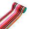 2Rolls 2 Styles Stripe Pattern Printed Polyester Grosgrain Ribbon, for DIY Bowknot Accessories, Colorful, 1roll/style