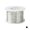 Round Copper Jewelry Wire, Long-Lasting Plated, Silver Color Plated, 24 Gauge, 0.5mm, about 984.25 Feet(300m)/500g