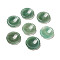 Natural Green Aventurine Worry Stones, Flower Shape, 37.5~38x38x7~7.5mm