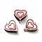 304 Stainless Steel Snap on Bails, with Enamel, Heart, Red, Stainless Steel Color, 11x10x3.5mm, Pin: 0.9mm